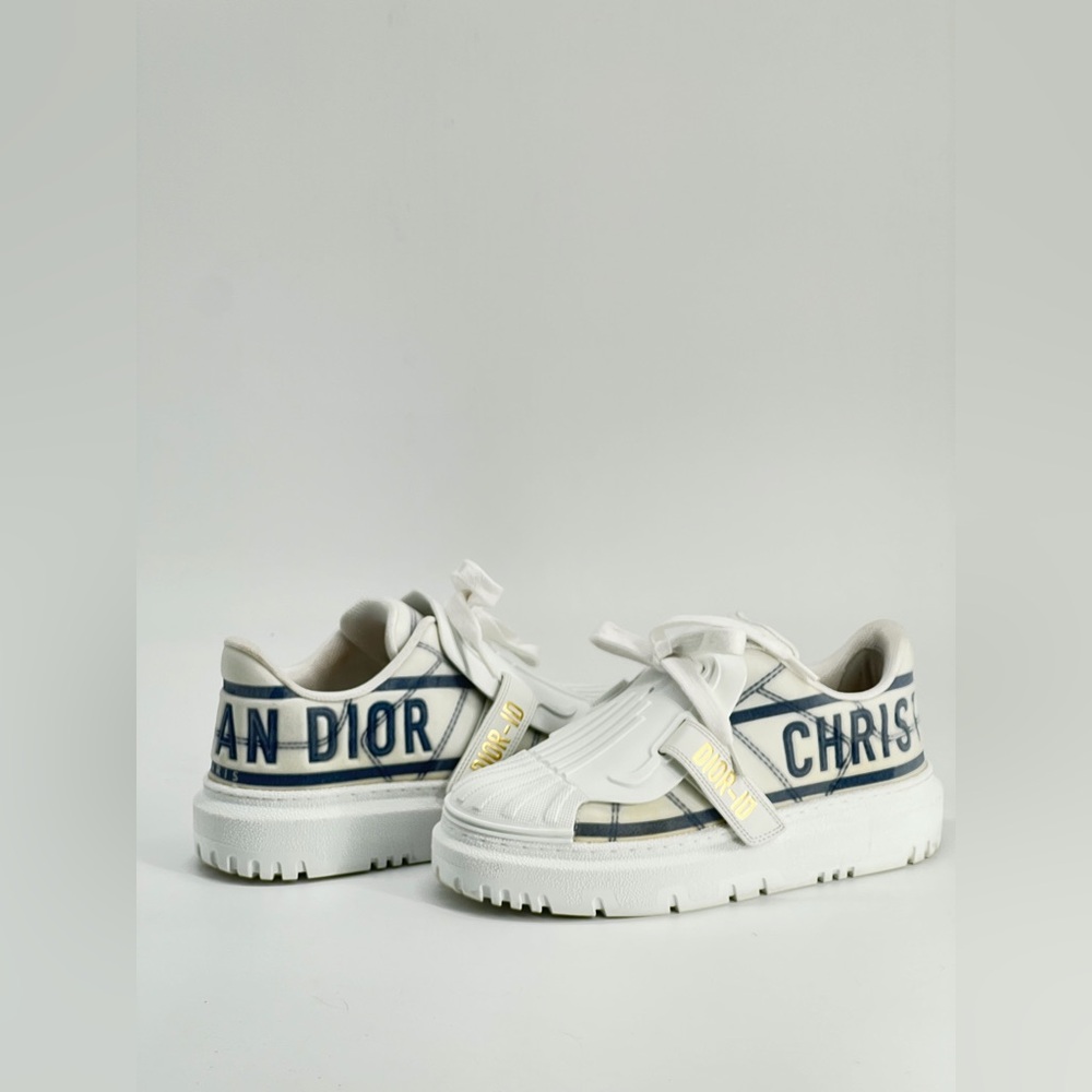 Christian Dior ID Sneaker White And Blue Technical Fabric Size EU34 - Picture 3 of 12